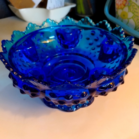 FENTON COBALT BLUE CANDLEHOLDER - Picture 1 of 4